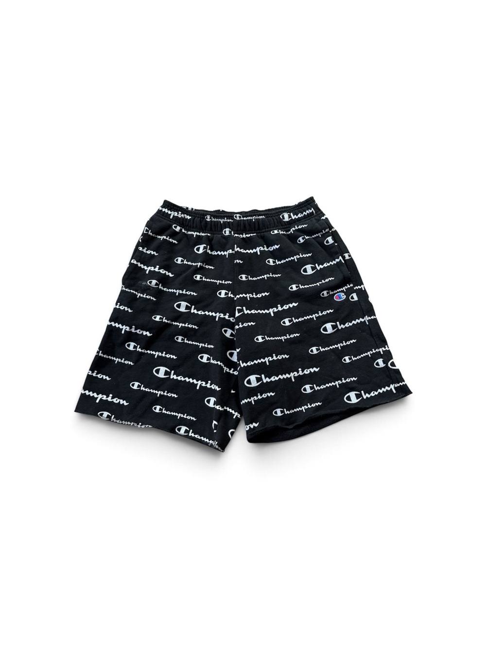 Champion Men’s Black Logo-Print Athletic Shorts